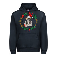 Navy ho ho holly shit skeleton santa Urban Hoodie - MaliasSmallBusiness