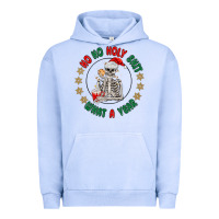Pigment Grape Ice ho ho holly shit skeleton santa Urban Hoodie - MaliasSmallBusiness