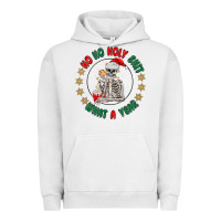 Pigment Lunar Rock ho ho holly shit skeleton santa Urban Hoodie - MaliasSmallBusiness