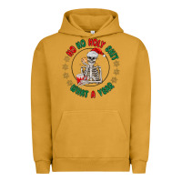 Pigment Peanut Butter ho ho holly shit skeleton santa Urban Hoodie - MaliasSmallBusiness