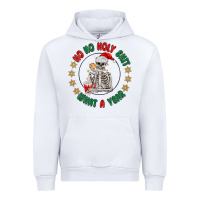 White ho ho holly shit skeleton santa Urban Hoodie - MaliasSmallBusiness