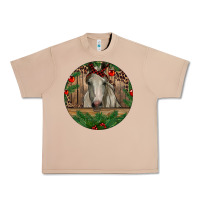 Burro Christmas Horse Urban Heavy Tee - RanaPortraitStore