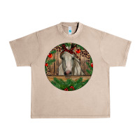 French Oak Christmas Horse Urban Heavy Tee - RanaPortraitStore