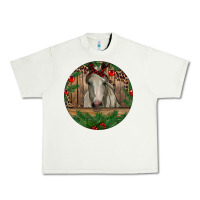 Pistachio Christmas Horse Urban Heavy Tee - RanaPortraitStore