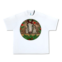 White Christmas Horse Urban Heavy Tee - RanaPortraitStore