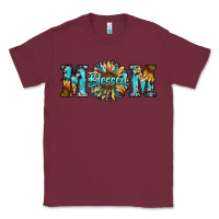 Burgundy blessed mom Classic Tee - RanaPortraitStore