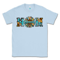 Dusty Blue blessed mom Classic Tee - RanaPortraitStore