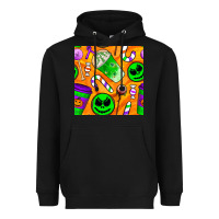 Black halloween snacks seamless pattern Heavyweight Hoodie - BundleAndBundleShop