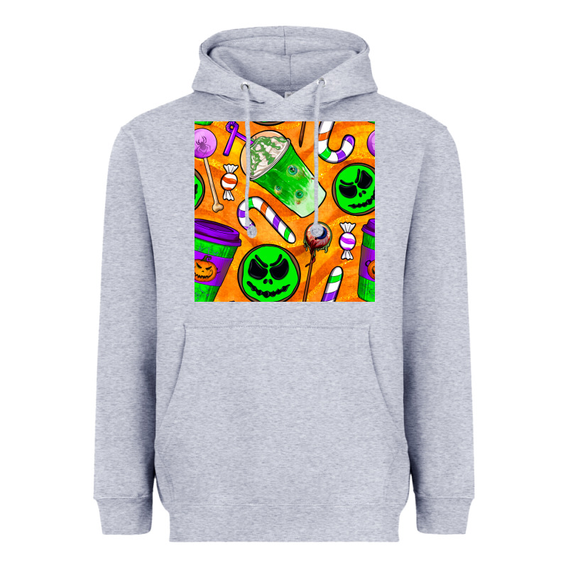 Halloween Snacks Seamless Pattern Heavyweight Hoodie by BundleAndBundleShop | Teevron