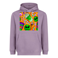 Lavender halloween snacks seamless pattern Heavyweight Hoodie - BundleAndBundleShop