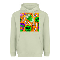 Matcha halloween snacks seamless pattern Heavyweight Hoodie - BundleAndBundleShop