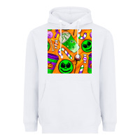 White halloween snacks seamless pattern Heavyweight Hoodie - BundleAndBundleShop