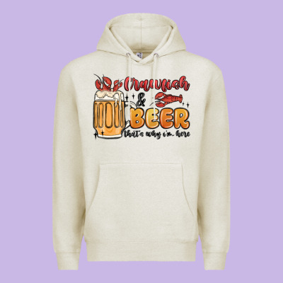 Crawfish And Beer That's Why I'm Here Premium Hoodie Designed By Maliassmallbusiness
