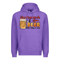 Purple crawfish and beer that's why i'm here Premium Hoodie - MaliasSmallBusiness