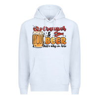 White crawfish and beer that's why i'm here Premium Hoodie - MaliasSmallBusiness