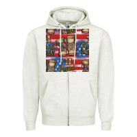 Oatmeal Heather proud veteran seamless pattern Zipper Hoodie - HRA Design Shop