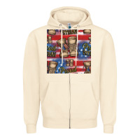 Sandshell proud veteran seamless pattern Zipper Hoodie - HRA Design Shop