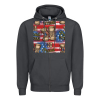 Smoke proud veteran seamless pattern Zipper Hoodie - HRA Design Shop