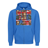 True Royal proud veteran seamless pattern Zipper Hoodie - HRA Design Shop