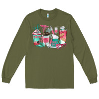 Army Green nurse coffee cups Long Sleeve Tee - texasbilliewilder