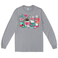 Heather Grey nurse coffee cups Long Sleeve Tee - texasbilliewilder