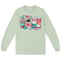 Matcha nurse coffee cups Long Sleeve Tee - texasbilliewilder