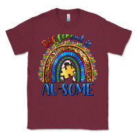 Burgundy different is ausome Classic Tee - BarkalooDesign