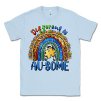 Dusty Blue different is ausome Classic Tee - BarkalooDesign