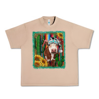 Burro Western Christmas Cow Urban Heavy Tee - RanaPortraitStore