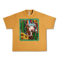 Peanut Butter Western Christmas Cow Urban Heavy Tee - RanaPortraitStore