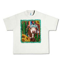Pistachio Western Christmas Cow Urban Heavy Tee - RanaPortraitStore