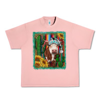 Salmon Western Christmas Cow Urban Heavy Tee - RanaPortraitStore