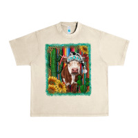 Sandshell Western Christmas Cow Urban Heavy Tee - RanaPortraitStore