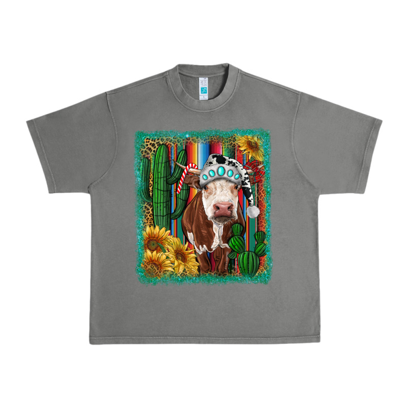 Western Christmas Cow Urban Heavy Tee by RanaPortraitStore | Teevron