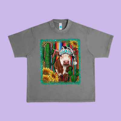Urban Heavy Tee Western Christmas Cow