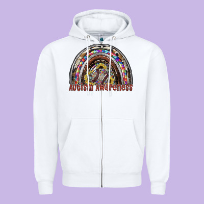Autism Awareness Zipper Hoodie Designed By Sublimationcraftshop