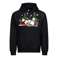 Black christmas snowmen with wine Urban Hoodie - MaliasSmallBusiness