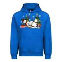 Christmas Snowmen With Wine Urban Hoodie | Teevron