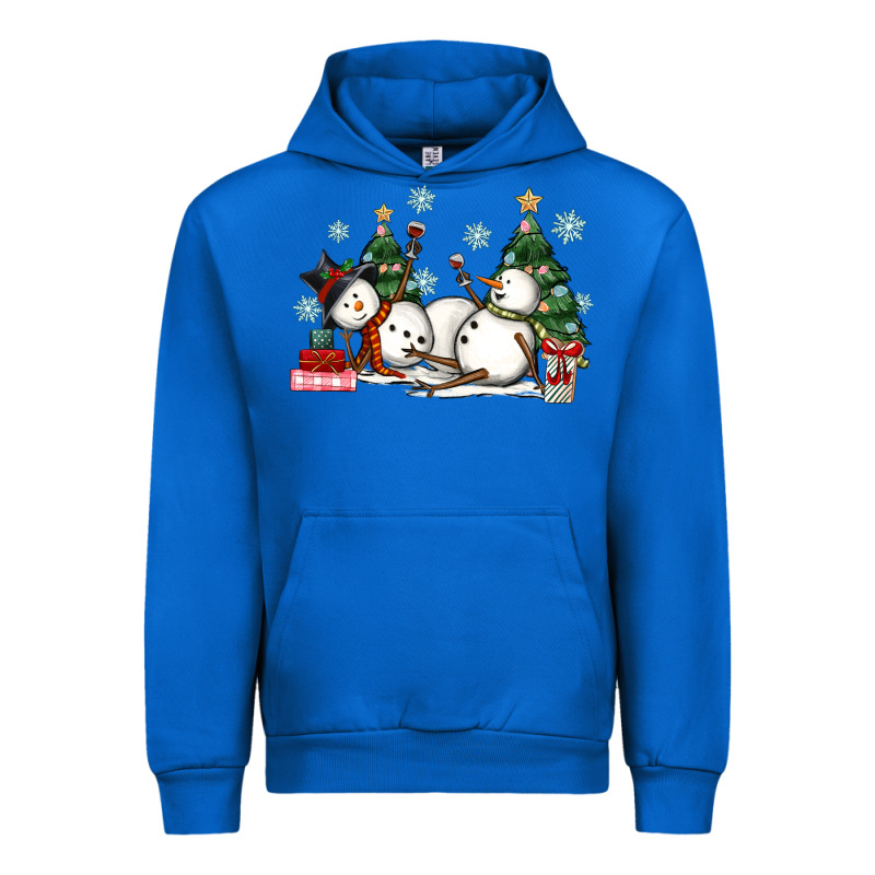 Christmas Snowmen With Wine Urban Hoodie by MaliasSmallBusiness | Teevron