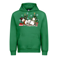 Emerald christmas snowmen with wine Urban Hoodie - MaliasSmallBusiness