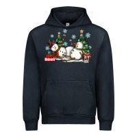 Navy christmas snowmen with wine Urban Hoodie - MaliasSmallBusiness