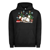 Pigment Black christmas snowmen with wine Urban Hoodie - MaliasSmallBusiness