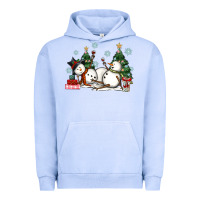 Pigment Grape Ice christmas snowmen with wine Urban Hoodie - MaliasSmallBusiness