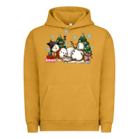 Pigment Peanut Butter christmas snowmen with wine Urban Hoodie - MaliasSmallBusiness