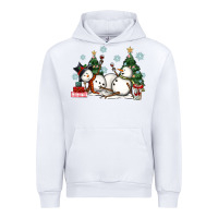 White christmas snowmen with wine Urban Hoodie - MaliasSmallBusiness