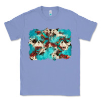 Colony Blue aztec cowhide background Classic Tee - Zillion Design Studio