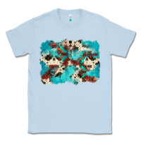 Dusty Blue aztec cowhide background Classic Tee - Zillion Design Studio