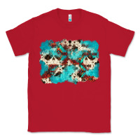 Red aztec cowhide background Classic Tee - Zillion Design Studio