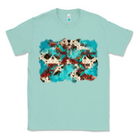 Seafoam aztec cowhide background Classic Tee - Zillion Design Studio