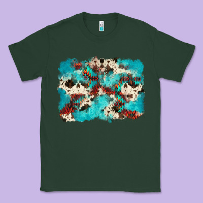 Aztec Cowhide Background Classic Tee Designed By Zillion Design Studio